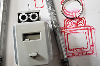 Details and process of keychain design.