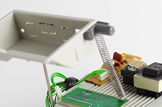 Front end loader top made from fax parts.