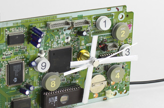 Clock art piece from old fax machine.