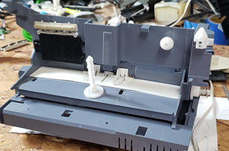 Box made out of fax parts.