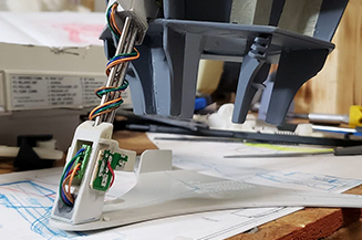 Fax machine plant holder scultpure concept.