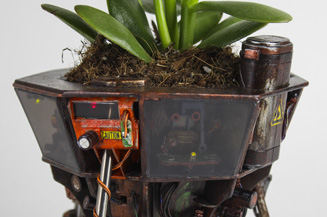 Fax plant holder one-of-a-kind art piece.