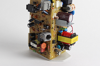 Motherboard of a fax machine art work.